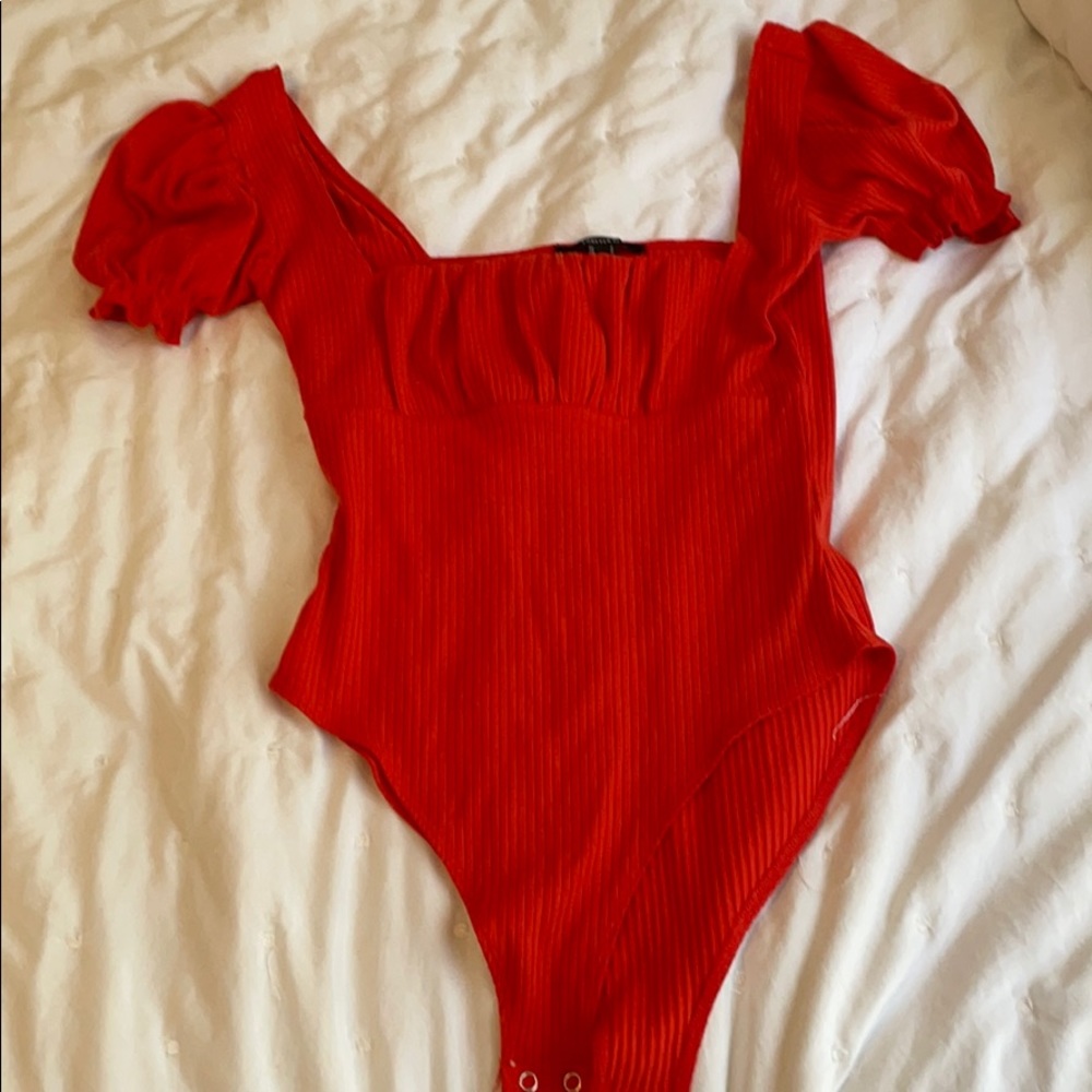 Red bodysuit forever 21